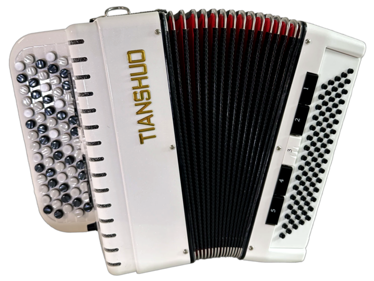Tianshuo Bayan Accordion - 80 Bass - White