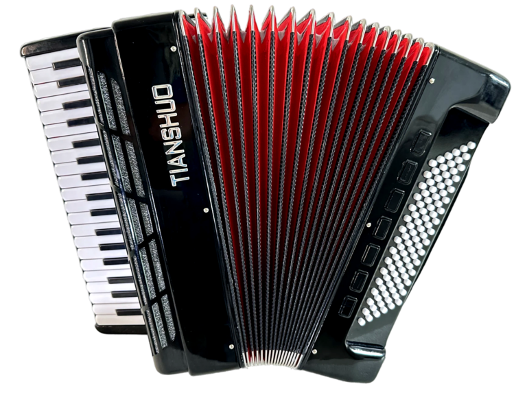 Tianshuo Piano Accordion - 96 Bass - Black