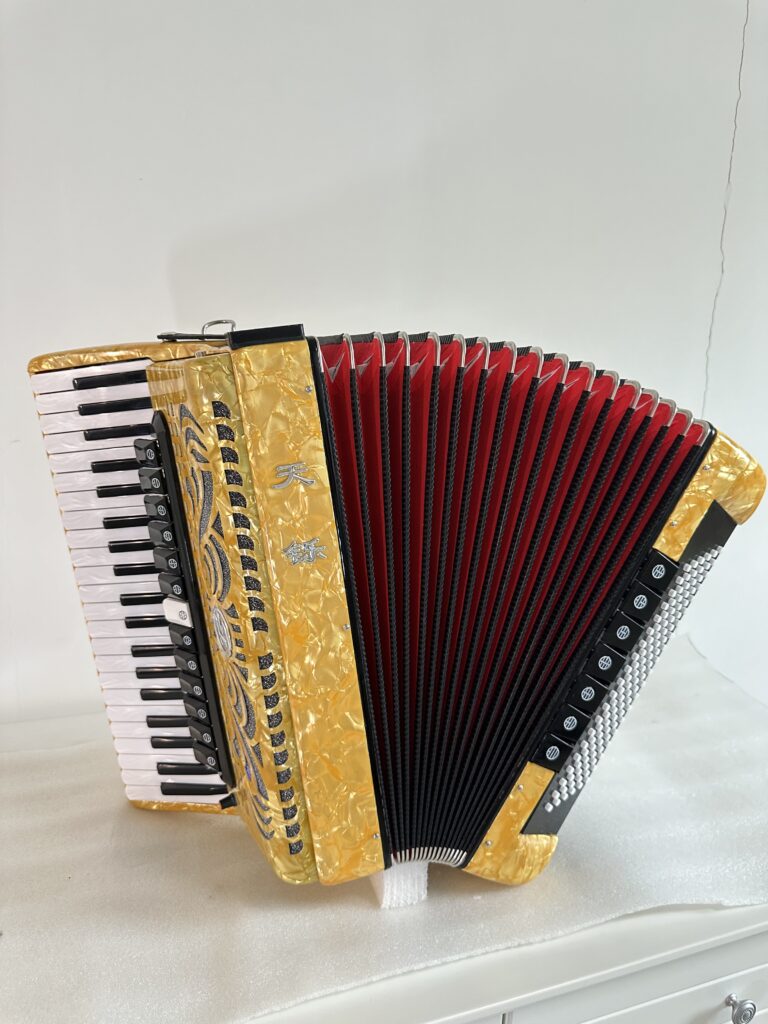 Tianshuo digital piano accordion - 120 bass - yellow