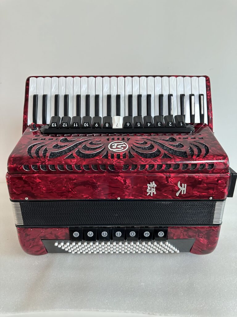 Tianshuo digital piano accordion - 120 bass - red