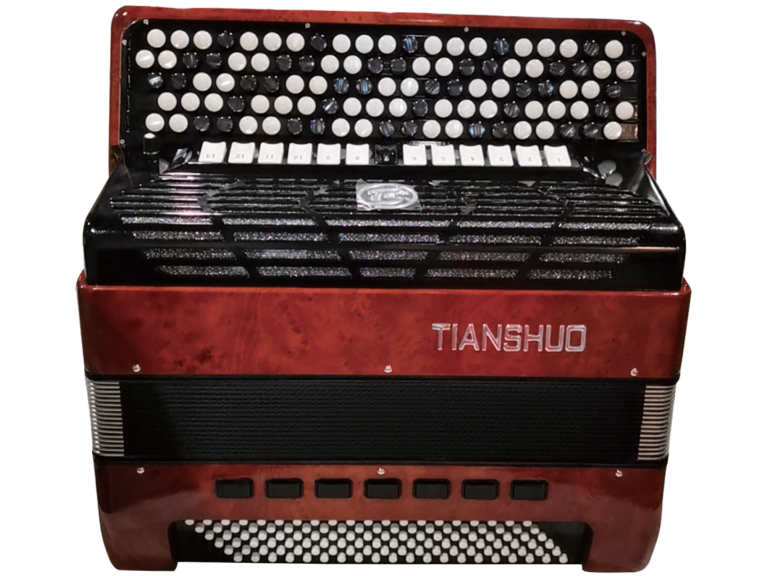 Tianshuo Bayan Accordion - 120 Bass - Red